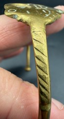 Vintage West African Ashanti Brass Sankofa Bird Cuff Bracelet