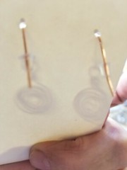 Handmade Spiral french brass new rose gold filled wires and new stoppers