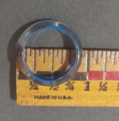 Vintage Hand Painted Lucite Resin Acrylic Ring – Size 7.5 – One of A Kind