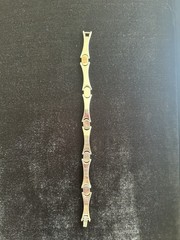 Vintage Taxco Sterling Silver Polished Geometric Bracelet 7.5 Inches 24 Grams
