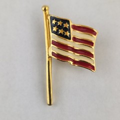 Three Vintage American Flag Brooches Celebrate 250 Years Independence w/ Style