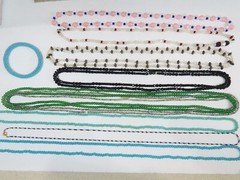 Beaded Necklace Bracelet Lot Vintage Small Assorted Sizes and Colors D1829