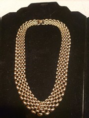 Vintage 5 Row Panther Link Women’s Necklace!!! Stunning Statement Piece!!!