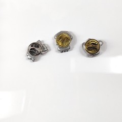 Vintage Set 3 Pewter Garden Pins Flowers Tools Scatter Lapel Tie Lot Mini .75″