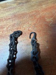 Antique Victorian Mourning Vulcanite Chunky 20″ Cable Chain Necklace