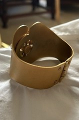 Vintage Huge Juliana? Clamper Cuff Prong Set Stones Bracelet 3” Wide Estate