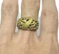 VINTAGE ANCIENT RING WITH ROMAN TOUCH NEAR EASTERN GILDING EXTREMELY INCREDIBLY