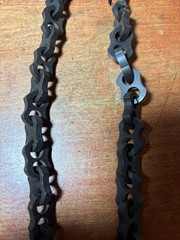 Antique Victorian Mourning Vulcanite Chunky 20″ Cable Chain Necklace
