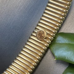 Monet Vintage Tubogas Bangle Bracelet Estate Jewelry Pre-Owned 1960s
