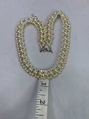 Vintage Simulated Pearl Necklace Signed SHB (Shofel Bros) Champagne Colored￼ D5