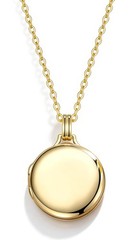 Love Heart Locket Necklace 14K Gold-Filled Oval Rectangle Photo Holder for Women