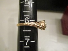 VINTAGE 10K YELLOW/WHITE GOLD DIAMOND FLORAL FILIGREE DOME RING Sz 6.25 – 2.88g
