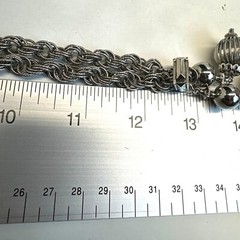 Vintage Women’s Silver Tone Double Chain Necklace Sz 26in