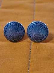 Vintage Sterling Silver Button Style Earings