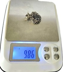 Antique European Silver Charm Bracelet – Cuckoo Clock Crown – 7.5″ – 9.86 Grams