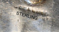 Beautiful Vintage Unusual Handmade Sterling Silver FACES Earrings