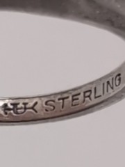 MADE IN THE USA! Vintage Uncas Sterling Silver Cubic Zirconia Ring Size 6