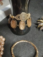 Vintage 2 Modern Costume Jewelry Necklaces Bracelets Earrings And More Amber Lot