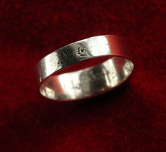 Vintage 1960s sterling silver abalone / mop ring 925 size 8.75 Bahamas