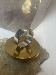 Yes No ring size 7.75 spinner band sterling silver band women
