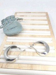 Vintage Elsa Peretti Tiffany & Co Sterling Silver Halston Era Hoop Earrings Rare
