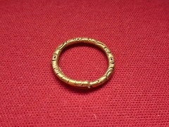Large Antique Gold Filled SPLIT RING 17.3or Albertina Watch FOB Finding #2