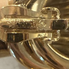 Vintage Givenchy Paris New York gold-tone Love Knot clip-on earrings