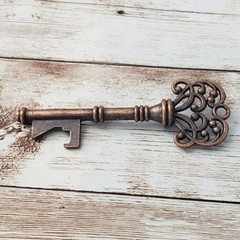 Vintage Pendant Extra Large Ornate Key (No Chain Included)
