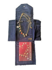 Joan Rivers Hearts & Flowers 24″ Necklace with 7 Charms Original Velvet Case COA