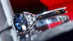 14k white gold sz 7.75 ring 1.00ct natural, treated sapphire diamond 3.30g N3397