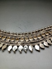 Woman’s Elegant Mexican Sterling Silver Choker Bib Necklace 94 Grams Quality