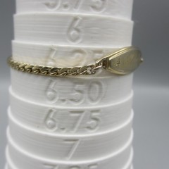 Vintage ID Bracelet Spiedel Marilyn Gold Tone Rhinestone Accent