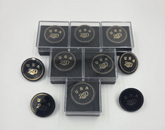 USA 250th Anniversary Obsidian Stone Pin Set OF 5 Badge 1.2″Limited Edition