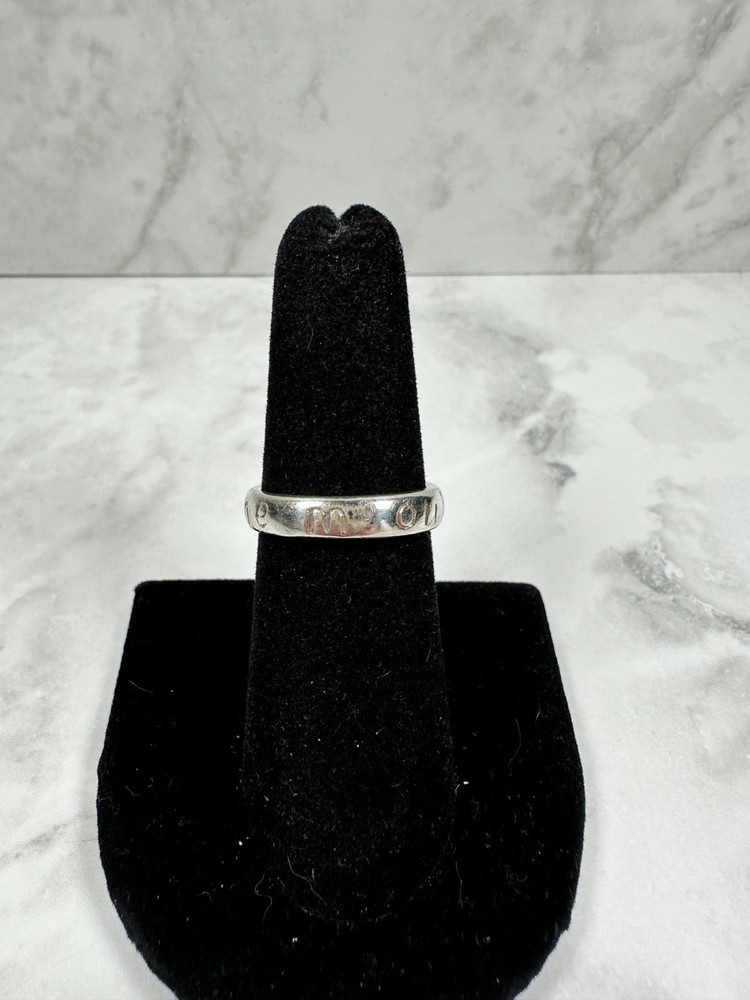 GAP Sterling Silver Ring with “Do Not Forget Me” in French – Size 6.25