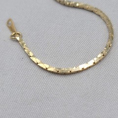 Vintage Ambassador Cobra Chain Bracelet Gold tone 7.25″