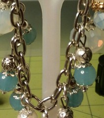MaryBee Jewelry: 7 1/2″ Silver Tone Bracelet W/Blue Charms 08-06-2020