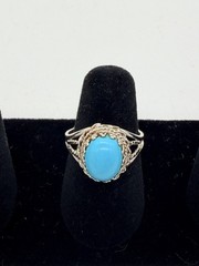 Vintage Estate Custom Jewelry Ring Lot, 8 Rings With Heart Shape Case