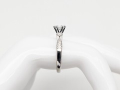 Designer $5000 1.50ct OVAL PEAR CUT Natural Diamond 18k White Gold Wedding Ring