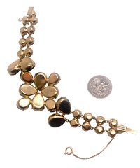Spectacular Vintage Peacock Blue Iridescent Teardrop Rhinestone Bracelet