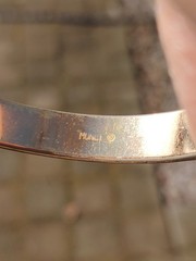 1960’S 12k GF Marathon Design Floral Bangle Bracelet And Monet Bracelet