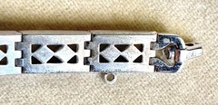 ENGEL Bros. ART DECO Bracelet Earring Set Clear Rhinestone RHODIUM Plating 1930s
