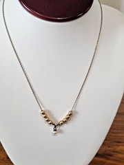 Vintage 1960s 12k Gold Fill Cultured Pearl Bead Ball Necklace USA made see video