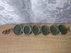 RARE Elegant Nephritis stone Vintage Jewelry Bracelet