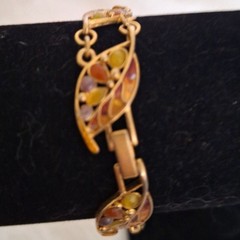 A Vintage Lauren Conrad Women’s Bracelet Leaves Rhinestones Granny Core