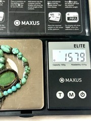 Vintage Handmade Turquoise Bead And Pendant Necklace Adjustable Length