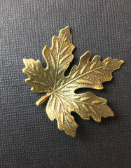 33023 Large Maple Leaf Jewelry Finding Brass Oxidized