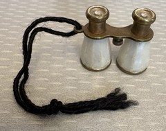 Antique Stanhope Oratory Saint Joseph Montreal Souvenir MOP Binocular Charm Fob
