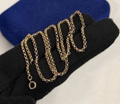 MUST! Cable Gold Filled Necklace 18” Rolo Link GF VTG EDWARDIAN 2.4mm 6.2g