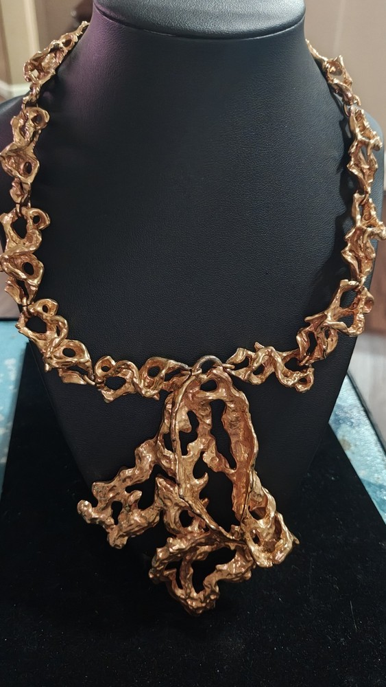 Vintage Erwin Pearl Brutalist Organic Necklace, Bold/Beautiful, Estate Piece!