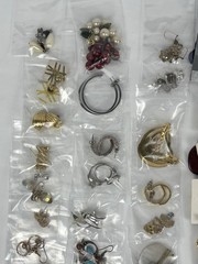 Large Earring Lot 100+ Pairs Mixed Vintage Modern Pierced Clip Hoops Studs